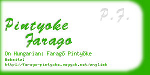 pintyoke farago business card